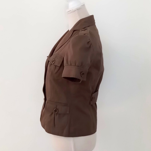 Moschino Cheapandchic Short Sleeve Military Green Shirt/Jacket/Shaket Size 8 - Picture 2 of 15